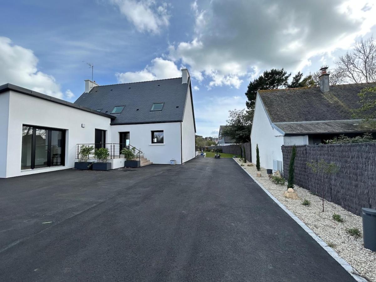 Superbe Villa Tout Confort Avec Piscine Chauffee Er Couverte Et Spa A 2 Pas De La Plage Fouesnant Exterior foto
